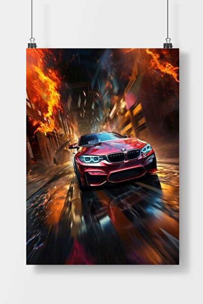 Luna Marissa BMW Araba Spor Poster Çerçevesiz Duvar Posteri