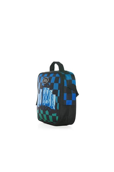 No Fear Lunch Box Blue Checkered
