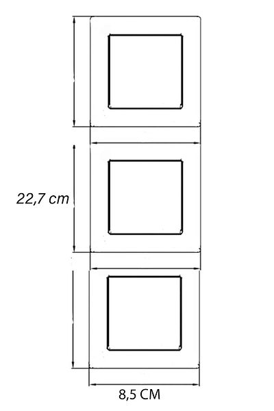 YTE 18 Pieces White Triple Mono Despina Frame Set
