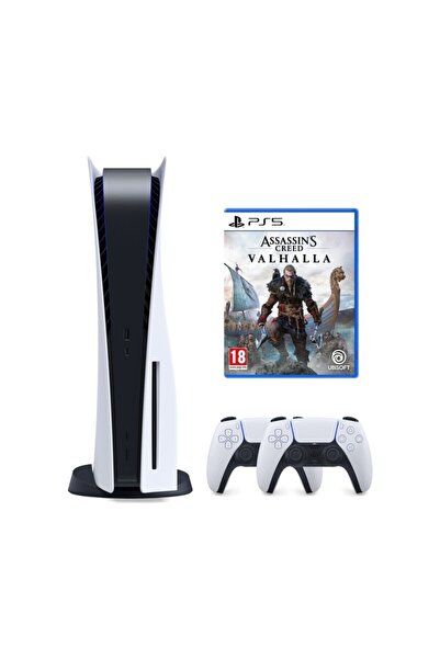 Sony Ps5 Playstation 5 Oyun Konsolu + 2. Kollu + Assassins Creed Valhalla