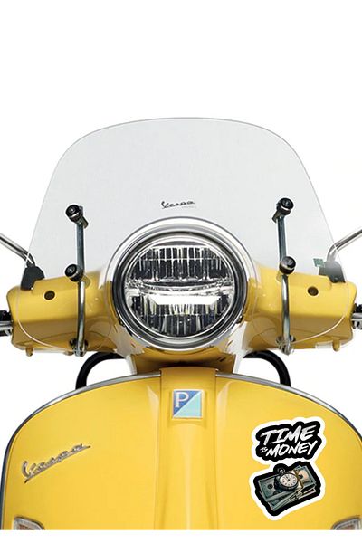 MegaSticker Time Is Money - Autocolant pentru mașină, motocicletă, cască, laptop, sticlă 13x9 cm