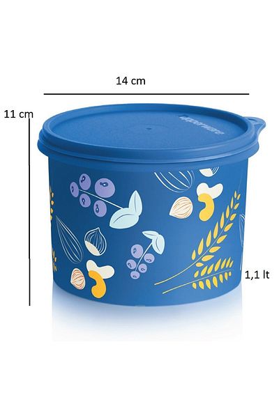 Tupperware Cylinder Storage Container 1.1 Lt Refrigerator Storage Container 2 Pieces