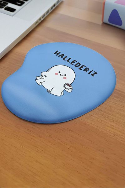 fafaatölye Mouse Pad with Wrist Support We Are HALLED