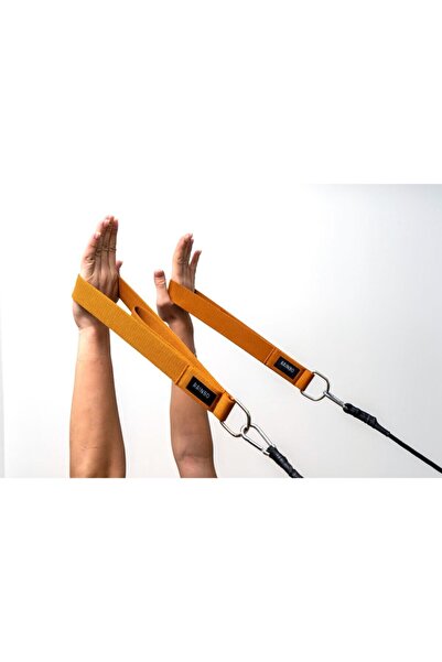 RAINBO Reformer Pilates Için Double Straps Ikili El Ayak Straps'i Tek Renkli Elcik Metal Halkalı