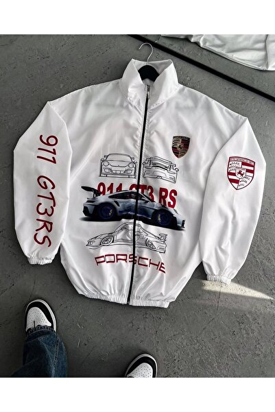 memetti m şekil Unisex Parachute Fabric Oversize Digital Printed Black Windbreaker Raincoat Thin Jacket