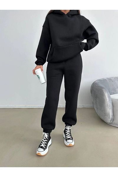Rex Darius 3 Thread Raster Winter Thick Hooded Unisex Sweatshirt and Sweatpants