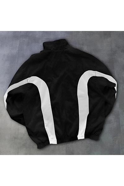 memetti m şekil Μαύρο Oversize Αλεξίπτωτο Ύφασμα - Ψηφιακή τυπωμένη αντιανεμική αδιάβροχο