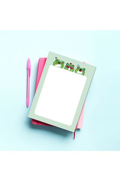 Pine Note Kawaii Frog Patterned Notepad/Memopad/Planner/To Do List/Notebook/ A5