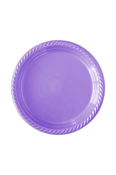 Kikajoy Lilac Plastic Plate 22cm 24 Pieces