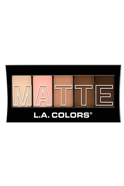 L.A Colors La Colors Matte - 5 Color Eyeshadow Palette - Silver Khaki
