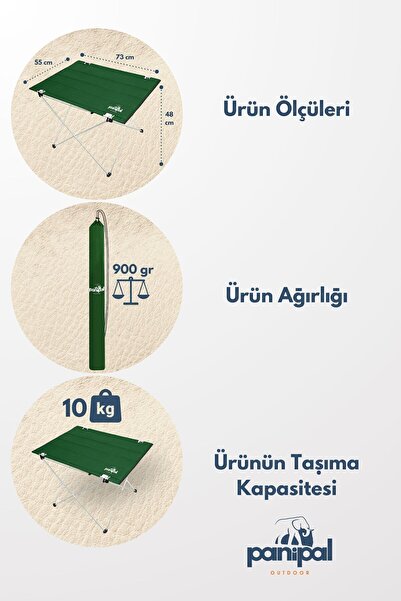 TuruncuFil Omuz Askılı, Katlanabilir Kamp ve Piknik Masası