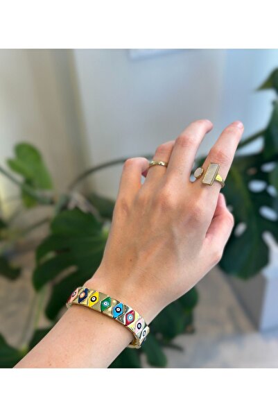 yucelique Porcelain Bracelet - Special Design, Diamond Pattern and Evil Eye B...