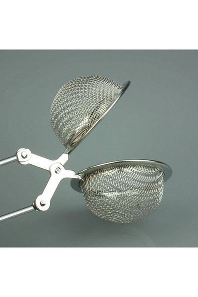 G Design Herbal Tea Brewing Strainer, Glass and Teapot Compatible Metal Strainer
