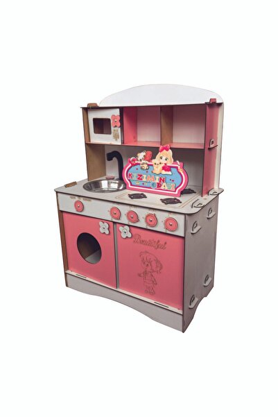 EMRİN AHŞAP OYUNCAK VE HEDİYELİK EŞYA Sürpriz Hediyeli Ahşap Oyuncak Mutfak S...