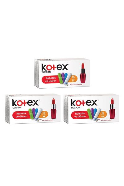Kotex 16-Piece Mini Bumper - Pack of 3