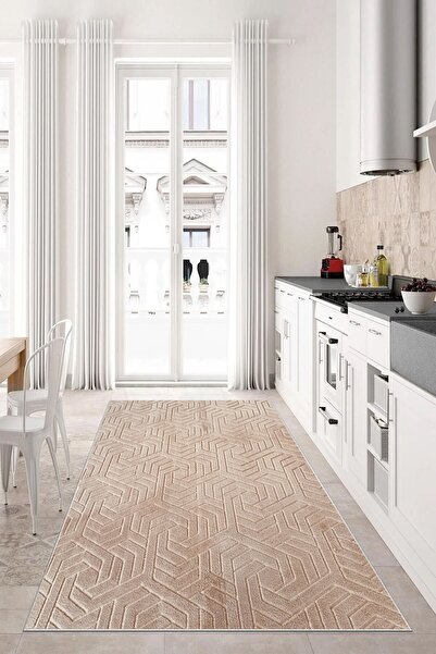 trivago halı Yıkanabilir Lüx Armoni Dinarsu Embos Oturma Odası Salon Mutfak H...