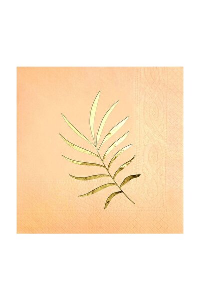 Story منديل ورقي منقوش بأوراق استوائية باللون البيج مقاس 33x33 سم - مجموعة من...