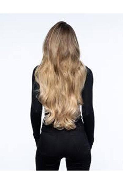 AKOLİFE Isıya Dayanıklı Küllü Sarı Yarım Ay Çıt Çıt - Gerçek Saç Görünümlü Po...