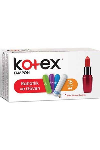 Kotex مجموعة مصدات صغيرة مكونة من 16 قطعة مكونة من قطعتين