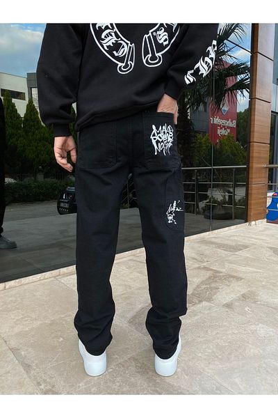 XPUPPETWEAR Λίγο Θόρυβος Μαύρο Baggy Jean