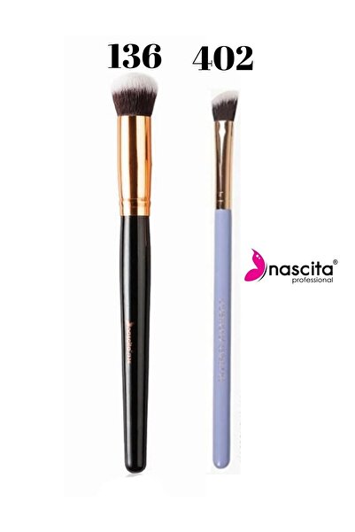 nascita فرشاة خافي عيوب احترافية ذات هيكل بيضاوي وفرشاة تظليل بزاوية من سلسلة حورية البحر