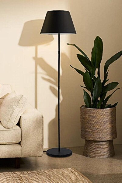 Modamonline Metal Klasik Lambader Siyah Konik Şapka Kumaş 7720