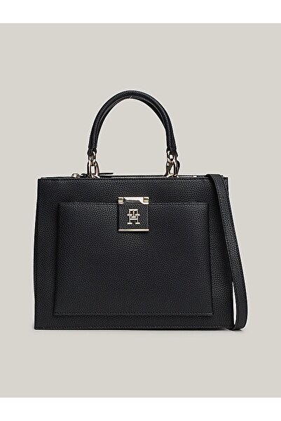 Tommy Hilfiger Black Long Strap Stylish Shoulder Bag - Aw0aw17030-bds