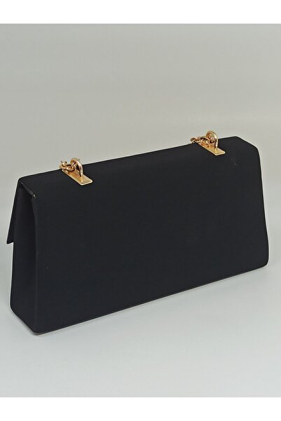 dizaynbag Γυναικεία τσάντα με λουράκι από μαύρη σουέτ αλυσίδα