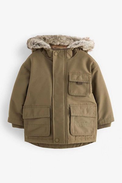 Next Hooded Faux Fur Parka
