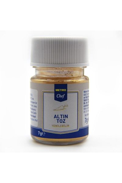 Metro Chef Gold Colored Edible Powder Food Coloring - 7g