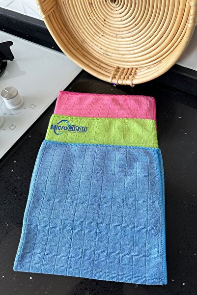 Micro Clean Missclean ( 3 Adet ) Mikrofiber Mutfak Bezi Mükemmel Su Emici Leke Tutmaz 40*40 Cm