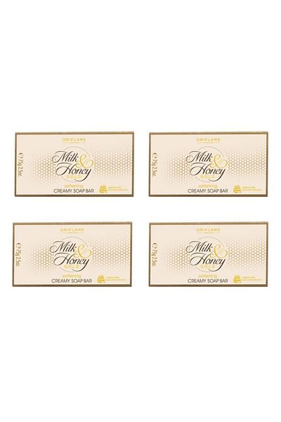Oriflame Milk & Honey Gold Softening Creamy Soap - 75 Gr - 4 Pieces -3160404
