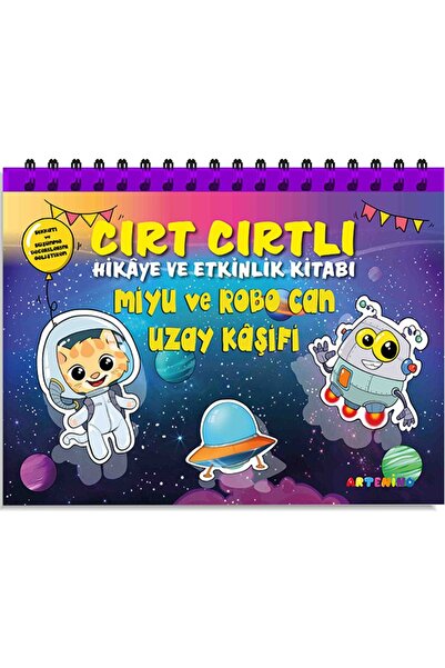 Parıltı Yayıncılık قصة الفيلكرو وكتاب الأنشطة - مييو وروبو كان مستكشف الفضاء