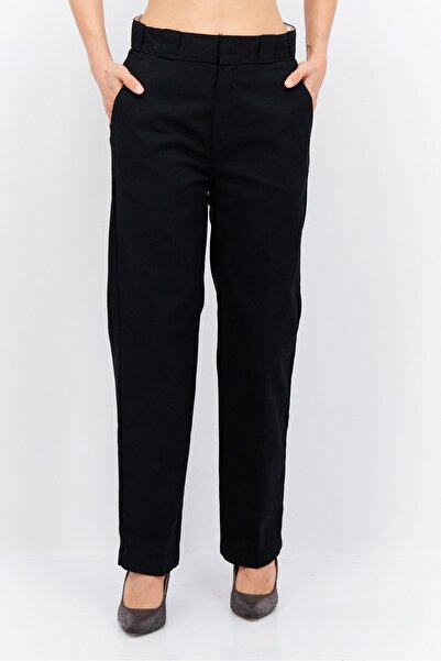 Dickies Kadın Regular Fit Düz Günlük Pantolon, Siyah