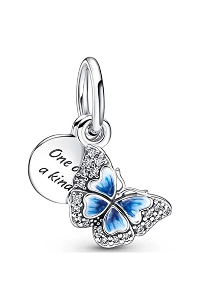 Genel Markalar Sallantılı kelebek charm | gümüş kaplama