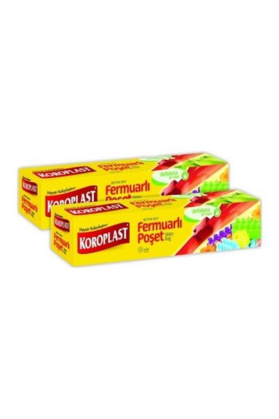 Koroplast Zippered Ziplock Bag Large Size 26x28 Cm 10 Pieces of 2