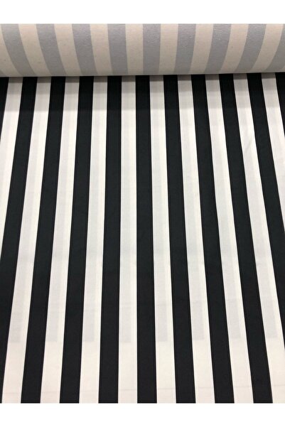 Bakırcı Kumaş Μαύρο και άσπρο ριγέ ύφασμα ταπετσαρίας