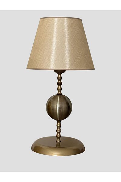 asellus Stylish Metal Globe Detailed Lampshade - Decorative Table Lamp for Living Spaces, Bedroom and Office