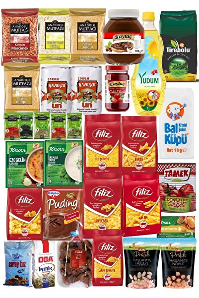 Yudum ayciçek yağı 2 lt Ramazan paketi kumanya yardım gıda erzak kolisi lüks paket 32 parça ürün