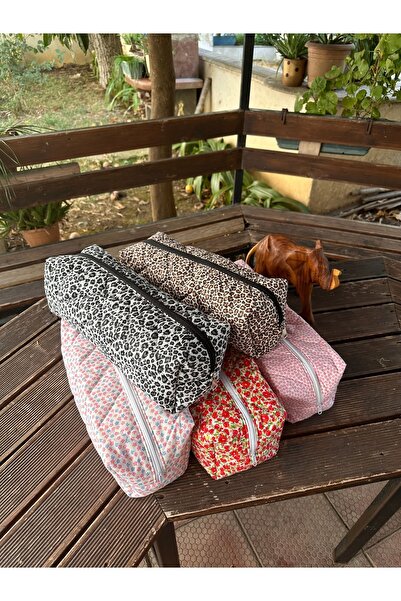 Simfa Сумісний з повітряною плівкою LeopardHeartFlower візерунок для волосся сумка для подорожей сумка-органайзер XL