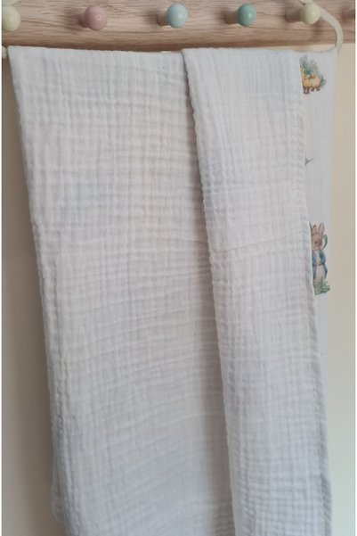 Leylace Peter Rabbit Muslin Summer Baby Blanket
