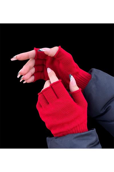 POSUSS Half Finger Red Gloves