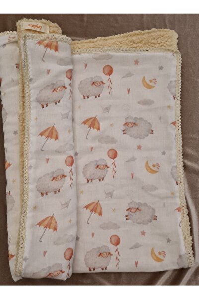 Leylace بطانية أطفال من قماش الموسلين والتيدي بتصميم خروف-1، هدية للأطفال