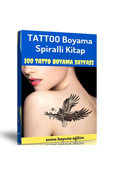 Enine Boyuna Eğitim Tattoo Boyama Kitabı (dövme Desen Kitabı)