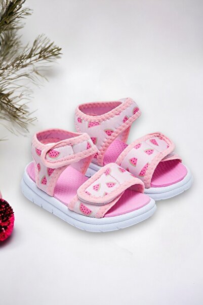 Ponchiq Меки детски сандали с принт на диня