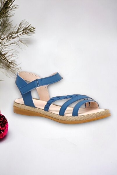 Ponchiq Παιδικά Σανδάλια Navy Blue 3-Stripes