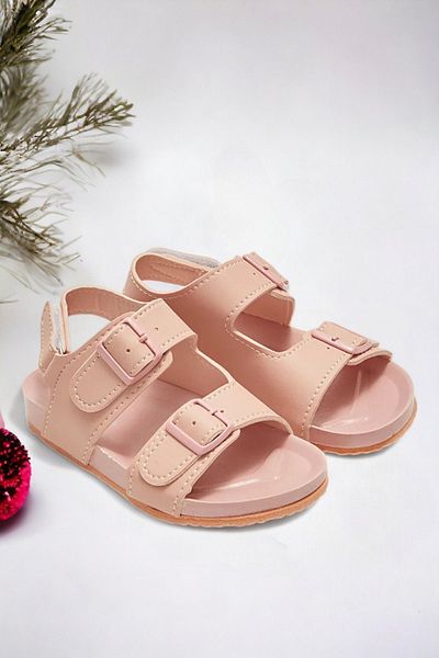 Ponchiq Single Strap Pink Girl's Sandals