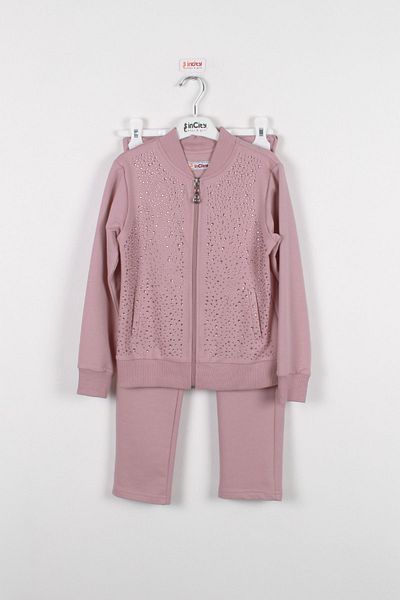 incity Girl's Stone Detailed Stylish Tracksuit Set (2 pieces)