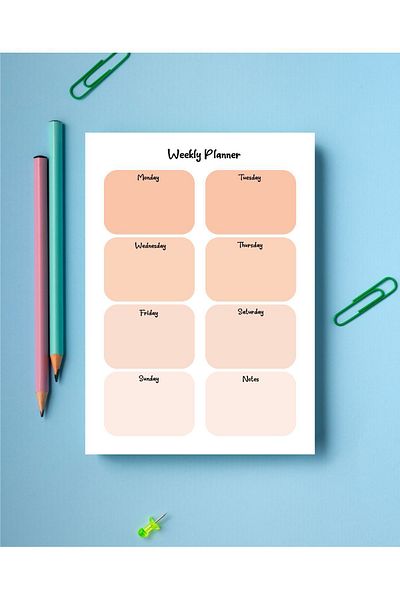 Pine Note Orange Weekly Planner Notepad/Memopad/Planer/To Do List/Notebook/ A5 (ENGLISH)