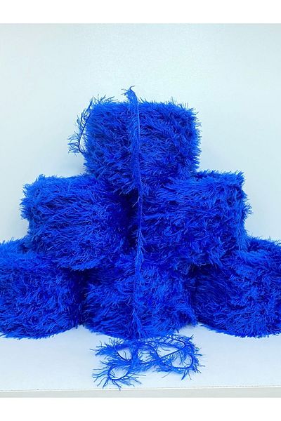 göçer Yumoş 600 gr Saks Blue Visual Net - Κουνέλι Φτερό Πλεκτό Σχοινί